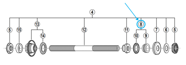 Shimano Distanz- und Dichtring rechts FH-6600 