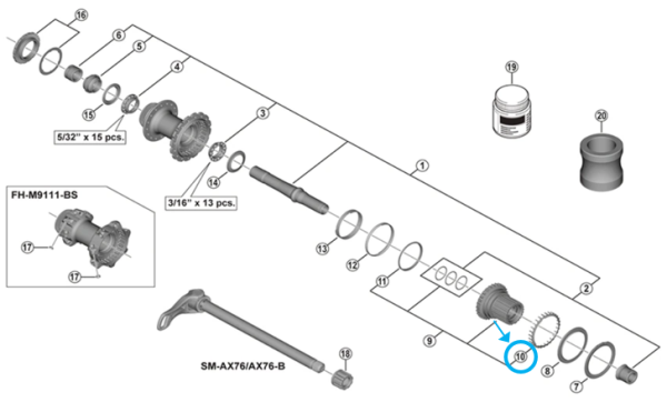 Shimano Ger&auml;uschd&auml;mpfer FH-M9111 