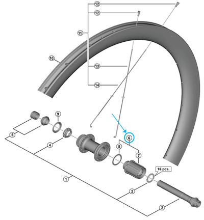 Shimano Freilaufk&ouml;rper WH-RS710 11/12 Gang  Produktbild 1