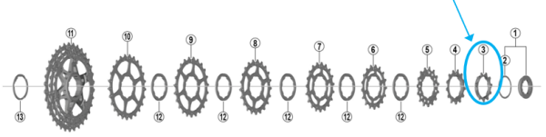 Shimano Zahnkranz CS-HG700 11 Z&auml;hne Spacer-Typ 11-25T,11-28T,11-30T 