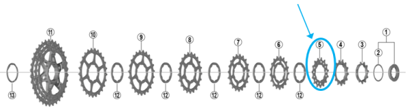 Shimano Zahnkranz CS-HG700-11 15 Z&auml;hne 