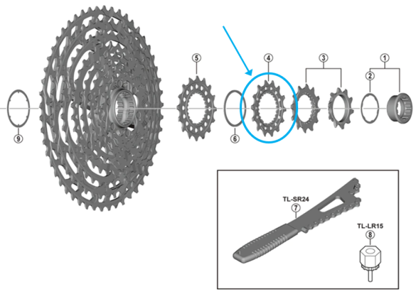 Shimano Zahnkranz CS-M9100-12 14 Z&auml;hne 