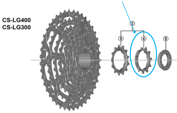 Shimano Zahnkranz CS-LG400 11 Z&auml;hne 
