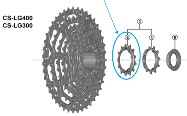 Shimano Zahnkranz CS-LG400 13 Z&auml;hne 
