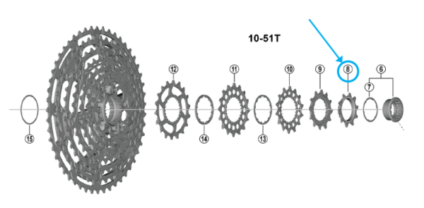 Shimano Zahnkranz CS-M9200/8200 10 Z&auml;hne C 