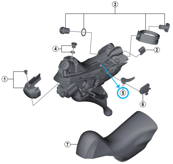 Shimano Kabelf&uuml;hrung ST-RS685 links 