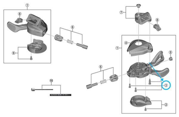 Shimano Abdeckungs-Schrauben SL-M7100 
