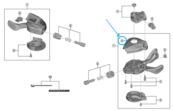 Shimano Abdeckung Ganganzeige SL-M7100 