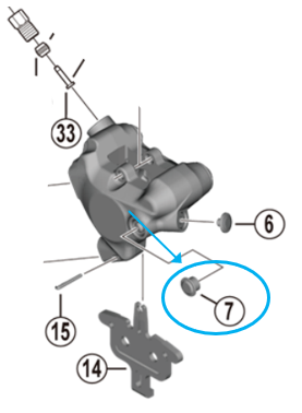 Shimano Kappe Entl&uuml;ftungsnippel BR-R9270 / BR-R8170 / BR-R7170 