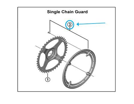 Shimano Hosenschutz CR-ET600 44 Z&auml;hne einfach inkl. Schrauben 