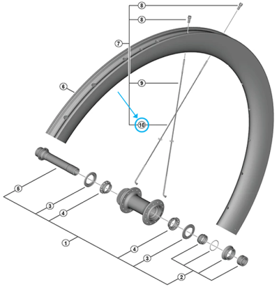 Shimano Speiche WH-RS710-C46-TL-F 267.5 mm rechts  Produktbild 1