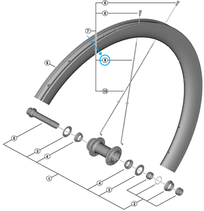 Shimano Speiche WH-RS710-C46-TL-F 269.5 mm rechts  Produktbild 1