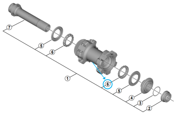Shimano Kugellagerk&auml;fig WH-RX31-F12 
