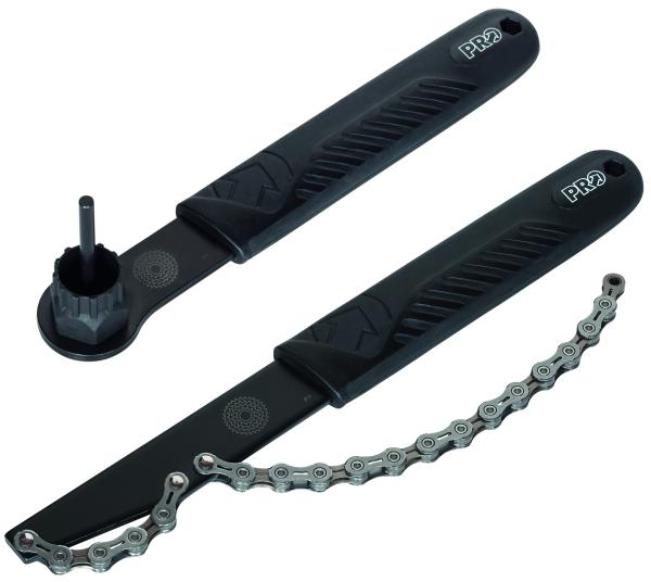 PRO Kassettenabzieher und Gegenhalter f&uuml;r Shimano Zahnkranzkassetten schwarz 