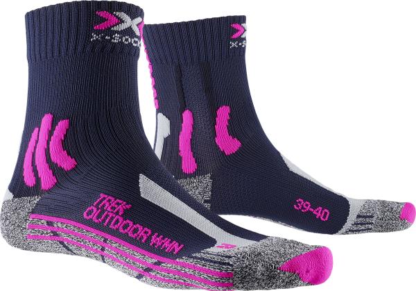 X-SOCKS Women Trek Outdoor midnight blue/pink/grey melange 41-42