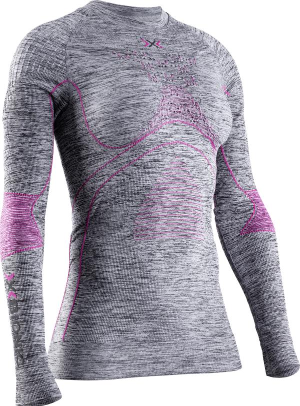 X-BIONIC Women Energy Accumulator 4.0 Melange Shirt LG SL grey melange/pink XL