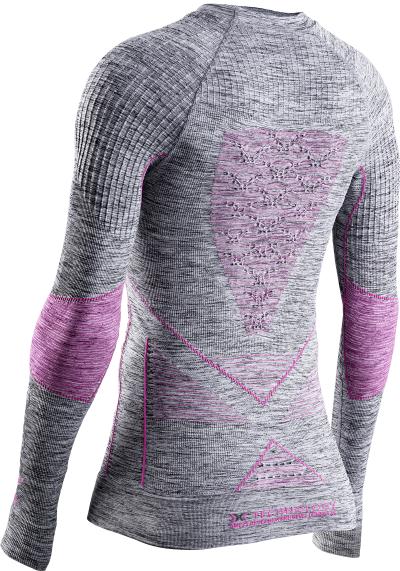 X-BIONIC Women Energy Accumulator 4.0 Melange Shirt LG SL grey melange/pink XL Produktbild 1