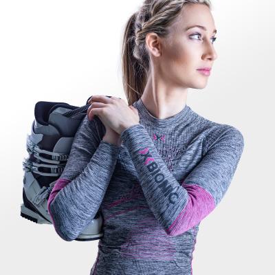 X-BIONIC Women Energy Accumulator 4.0 Melange Shirt LG SL grey melange/pink XL Produktbild 3