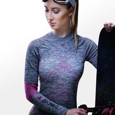 X-BIONIC Women Energy Accumulator 4.0 Melange Shirt LG SL grey melange/pink XL Produktbild 4