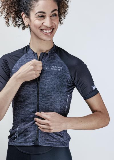 X-BIONIC Women CoreFusion Endurance Merino Jersey SH SL opal black melange M Produktbild 2