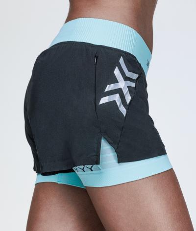 X-BIONIC Women Twyce Race 2in1 Shorts clearwater/black S Produktbild 2