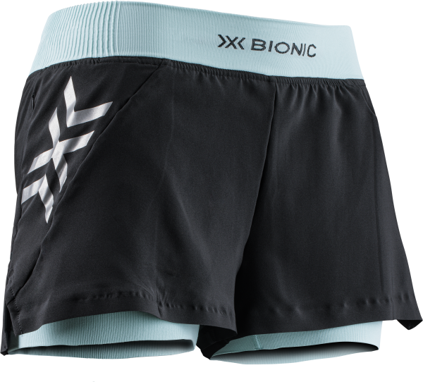 X-BIONIC Women Twyce Race 2in1 Shorts clearwater/black XL
