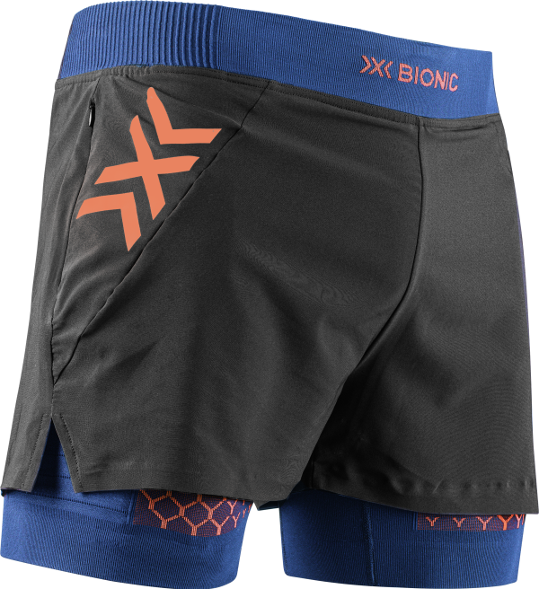 X-BIONIC Men Twyce Race 2in1 Shorts blueprint/orange XXL
