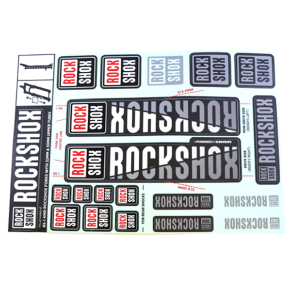 Rock Shox Fork Decal Kit, 30/32mm Forks MY18 white N/A