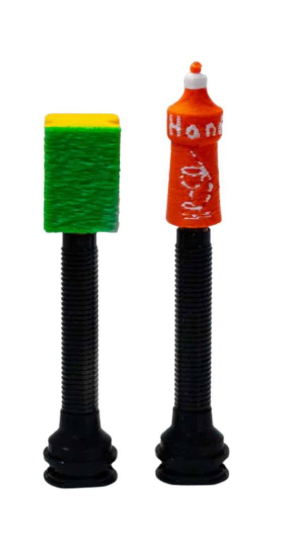 Handy und Schwamm Ventilkappenset, | 3D-gedruckt Presta