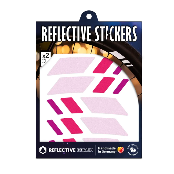 REFLECTIVE Berlin Felgensticker Racer 20mm &ndash; Pink