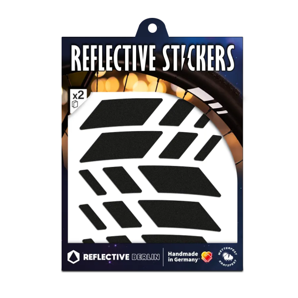 REFLECTIVE Berlin Felgensticker Racer 20mm &ndash; Black