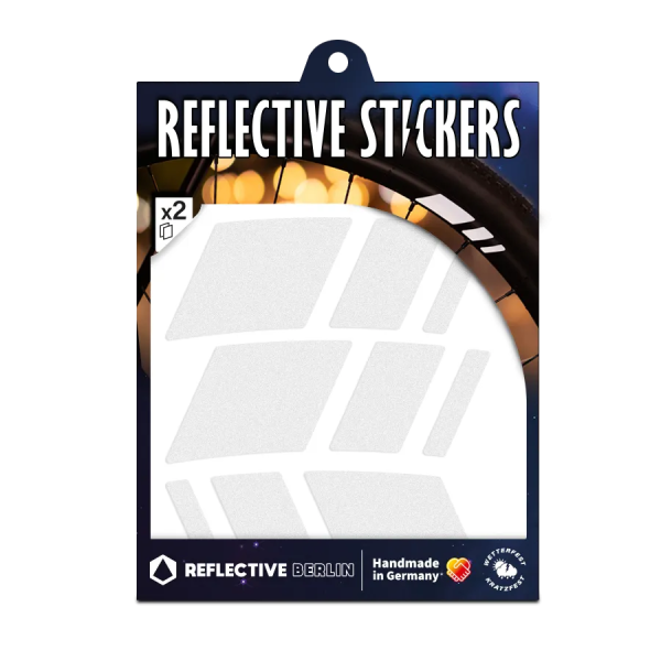 REFLECTIVE Berlin Felgensticker Racer 40mm &ndash; White