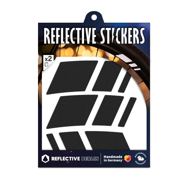 REFLECTIVE Berlin Felgensticker Racer 40mm &ndash; Black