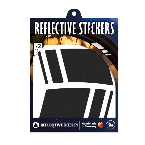 REFLECTIVE Berlin Felgensticker Racer 60mm &ndash; Black