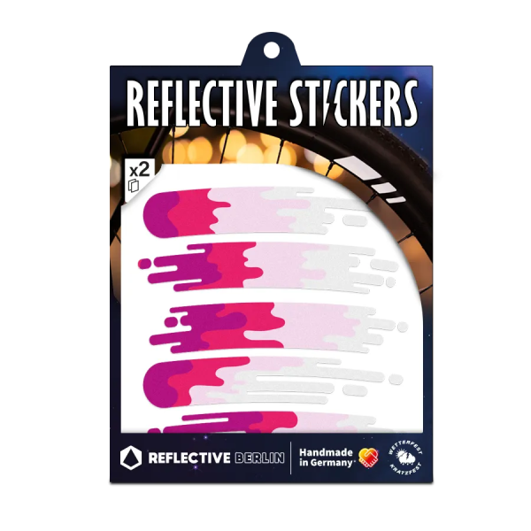 REFLECTIVE Berlin Felgensticker Smudge &ndash; Pink