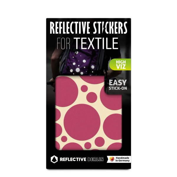 REFLECTIVE Berlin Textilsticker Bubbles &ndash; Red