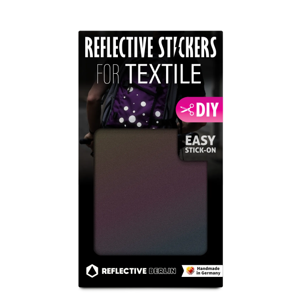 REFLECTIVE Berlin Textilsticker DIY &ndash; Black-Rainbow