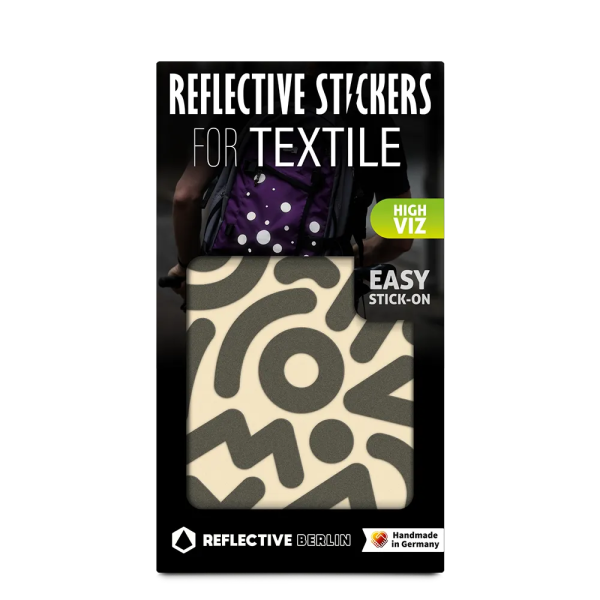 REFLECTIVE Berlin Textilsticker Doodle &ndash; Grey