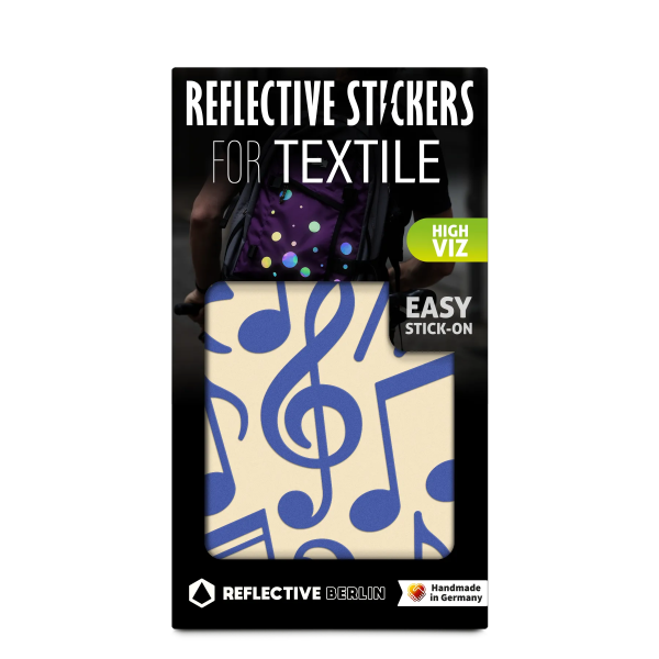 REFLECTIVE Berlin Textilsticker Music &ndash; Blue
