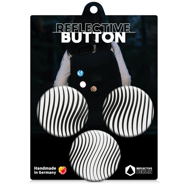REFLECTIVE Berlin Buttons Dunes &ndash; White