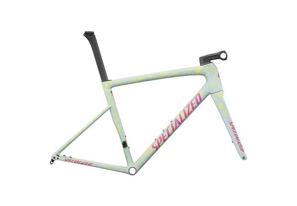 Specialized Tarmac SL8 Frameset - FACT 10r Carbon Satin Ion Metallic / Sea Foam Strata / Rebel Pink 61