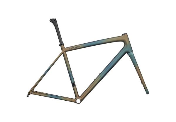 Specialized S-Works Aethos Frameset - FACT 12r Carbon Satin Deep Lake Metallic / Green Pearl + Burnt Gold Metallic Fades / Dark Navy 54