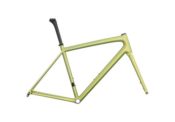 Specialized S-Works Aethos Frameset - FACT 12r Carbon Satin Silver Dust / Team Yellow Tint / Chrome 56