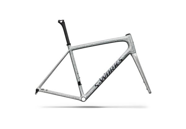 Specialized S-Works Aethos 2 Frameset - FACT 12r Carbon GLOSS SILVER BLURRED IMPASTO / BLACK PEARL 58