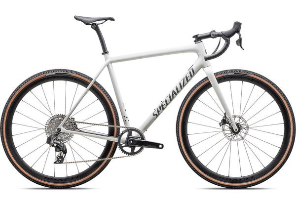 Specialized Crux Expert - SRAM Rival XPLR eTAP AXS Gloss Dune White / Smoke Liquid Metal 61