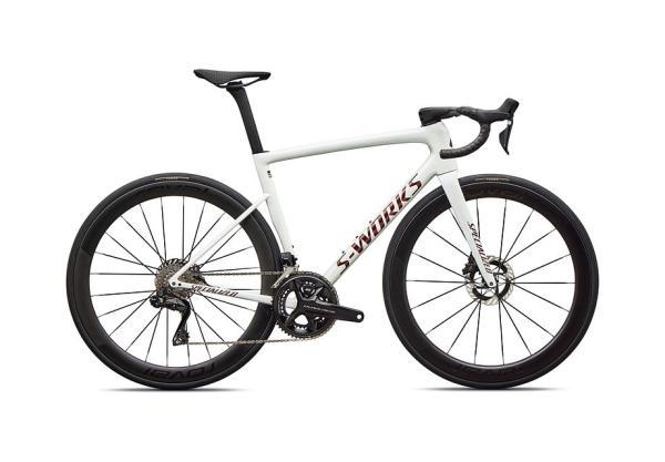 Specialized S-Works Tarmac SL8 - Shimano Dura-Ace Di2 GLOSS METALLIC WHITE SILVER / PEARL / BLACK 44