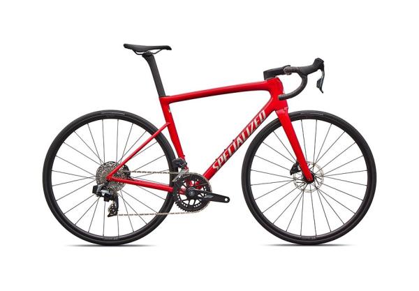 Specialized Tarmac SL8 Comp - SRAM Rival AXS GLOSS RED TINT OVER SILVER DUST / SILVER DUST 58