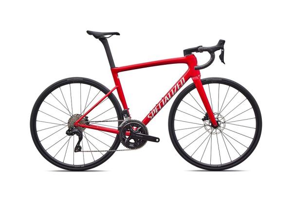Specialized Tarmac SL8 Comp - Shimano 105 Di2 GLOSS RED TINT OVER SILVER DUST / SILVER DUST 58