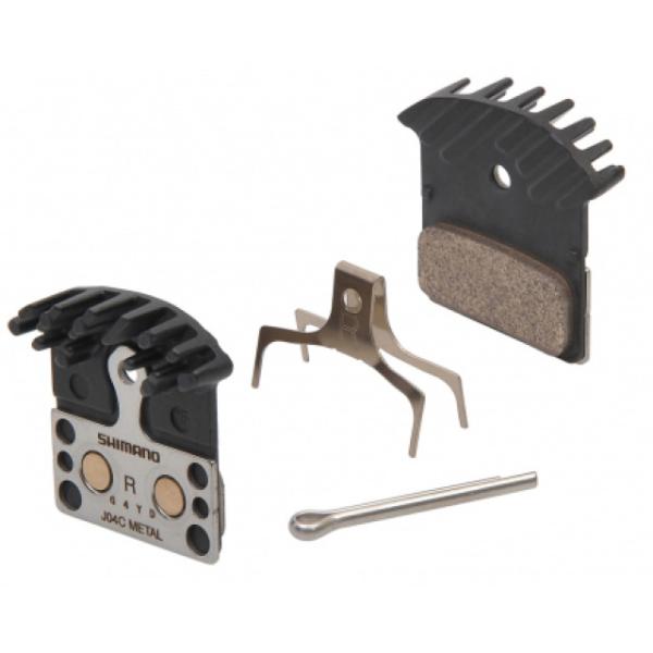 Shimano XTR/XT/SLX Trail Disc Bremsbelag Metall J04C-MF BP-J04CMF Paar Composite  Schwarz Silber