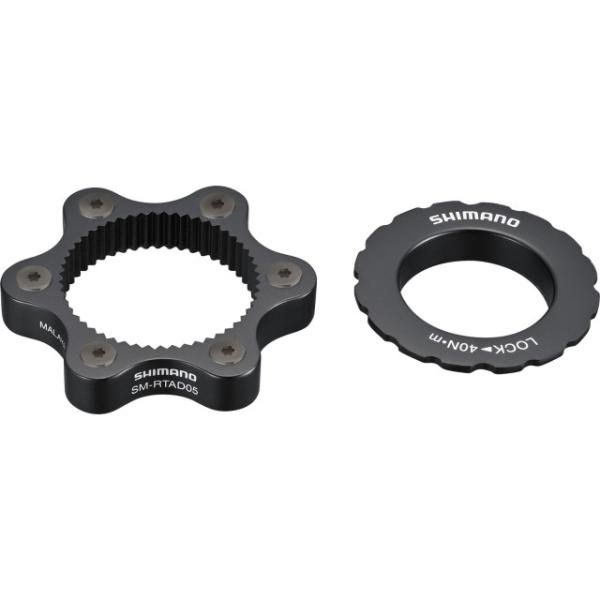 Shimano Center Lock Adapter SM-RTAD05 f&uuml;r 6 Loch Scheibe  Schwarz